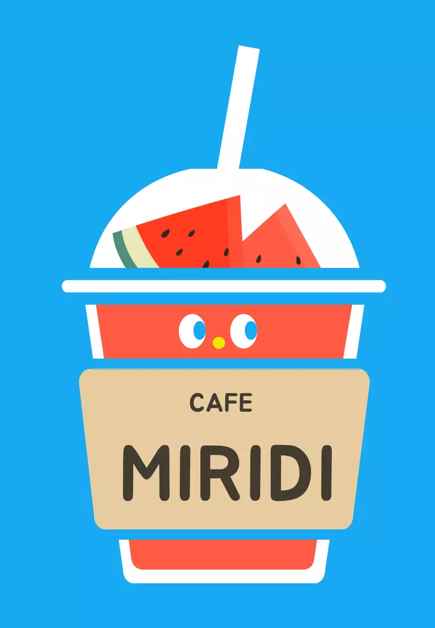 수박주스 카페용 아이스컵 아크릴키링