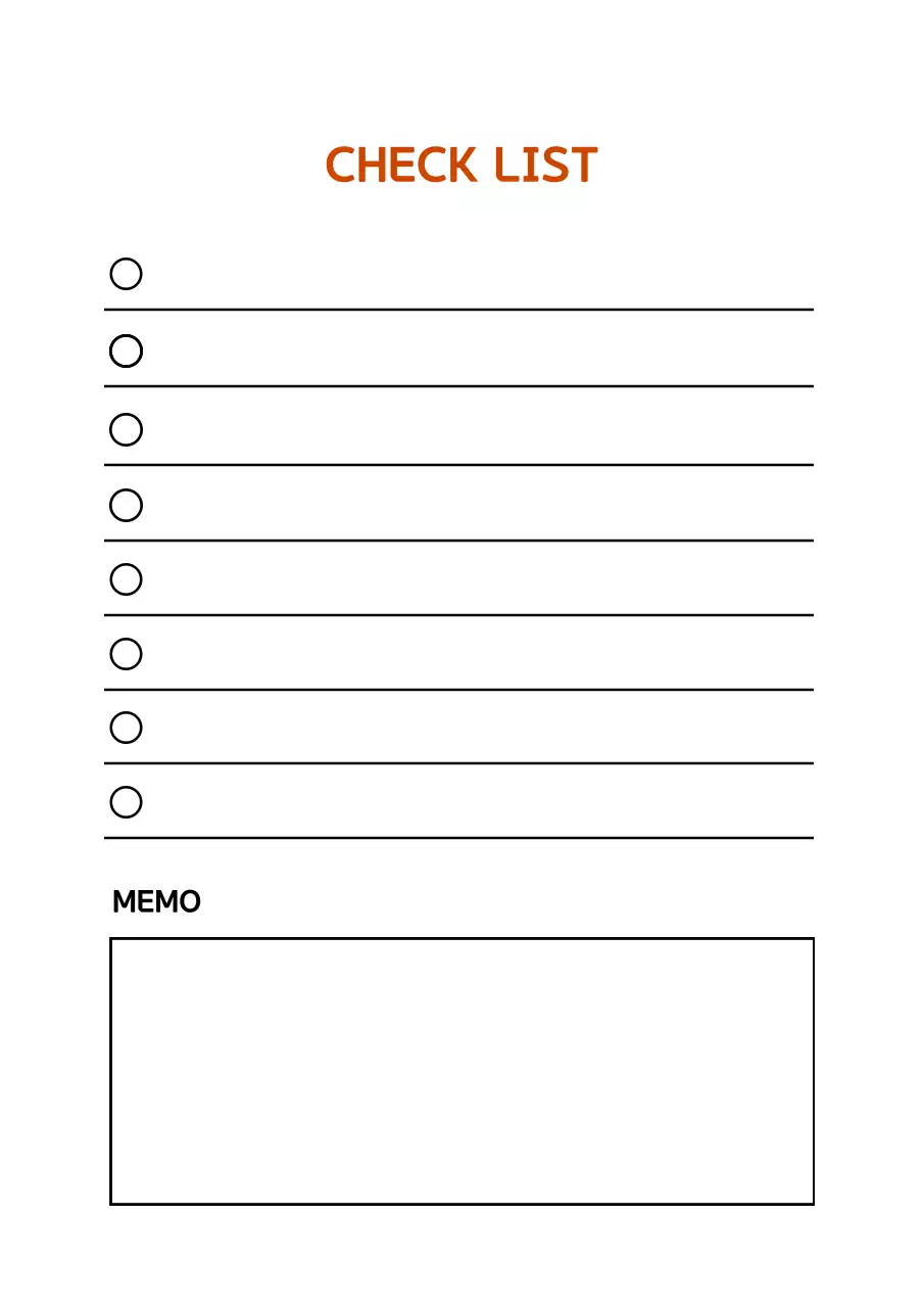 흰색과 빨간색의 심플한 체크리스트 디자인 포스터
