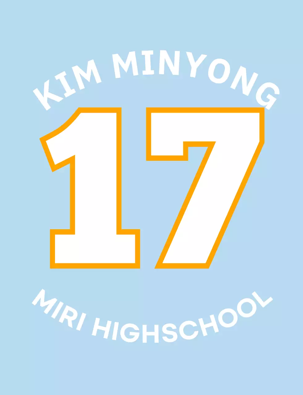 스카이블루 파스텔톤 학교단체티용 티셔츠