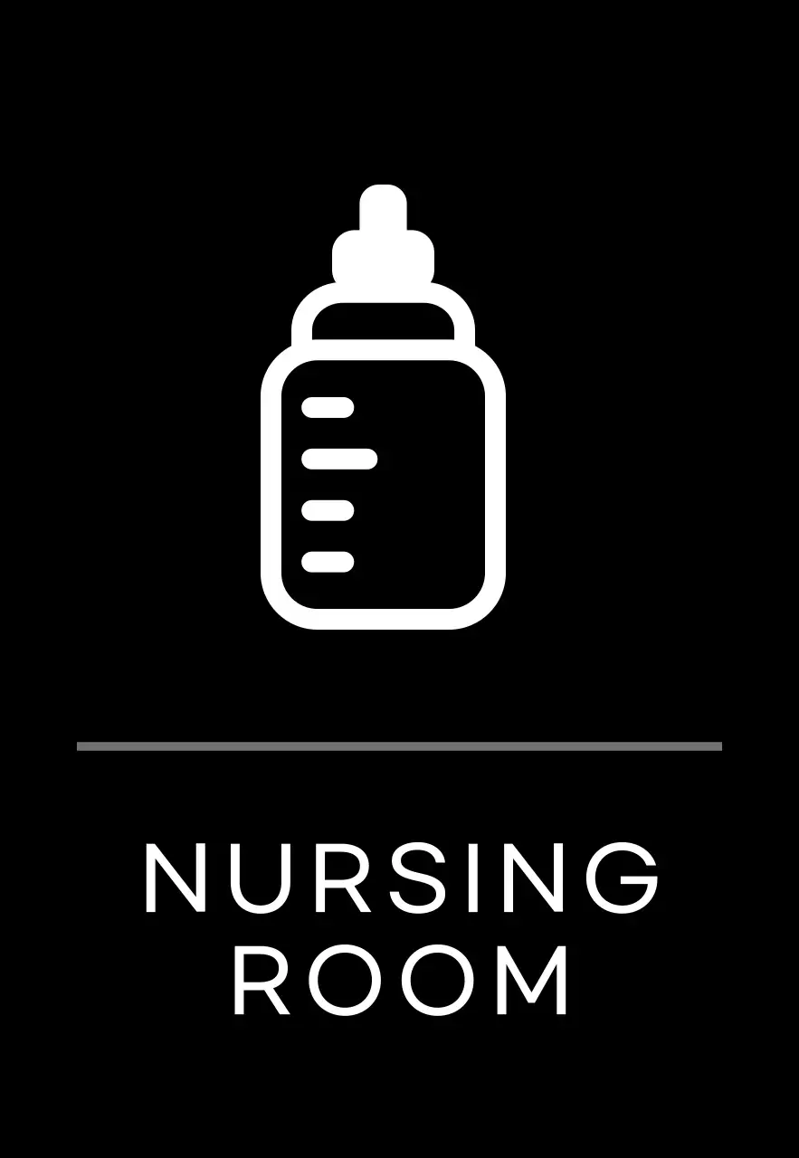 블랙 심플한 안내용 현판