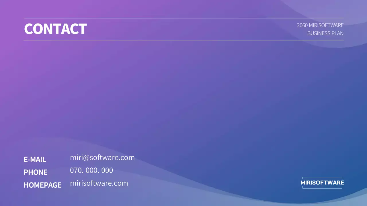 보라색과 파란색 그라데이션 컨셉의 사업계획서 프레젠테이션