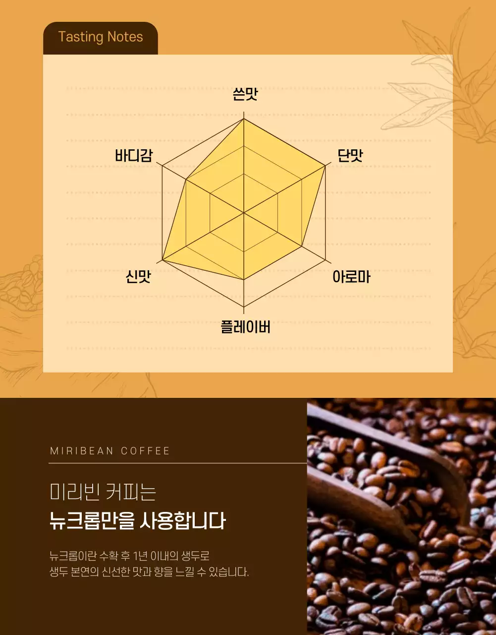 블랙의 원두 상세페이지