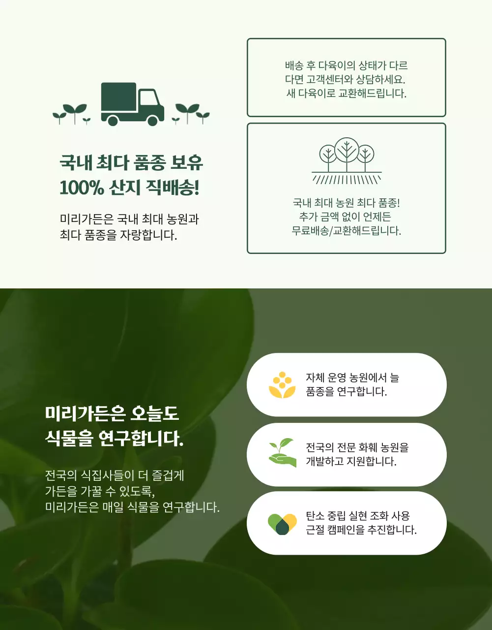 그린컬러 사랑스러운 다육이 전문 쇼핑몰(상세페이지)