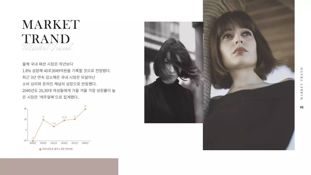 부드러운 톤의 심플한 의류사업기획서