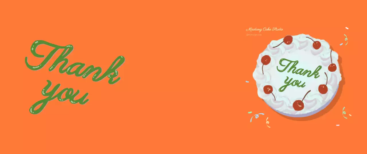 주황색 케이크 일러스트 머그컵