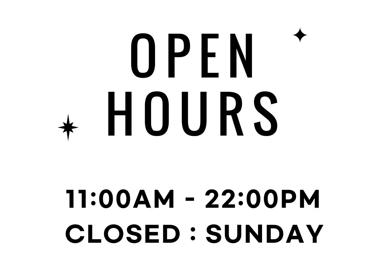 깔끔한 카페 운영시간 안내