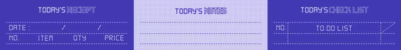 남색과 연보라색의 심플한 영수증 컨셉 패턴