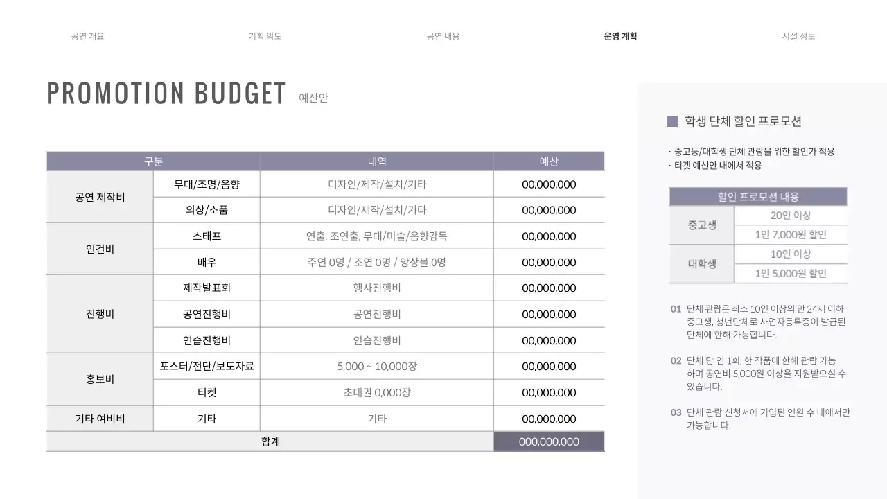 차분한 보라색 파스텔톤의 피아노 정기 연주회 공연 기획서
