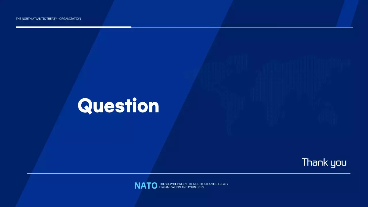 블루의 심플한 북대서양조약기구 프레젠테이션