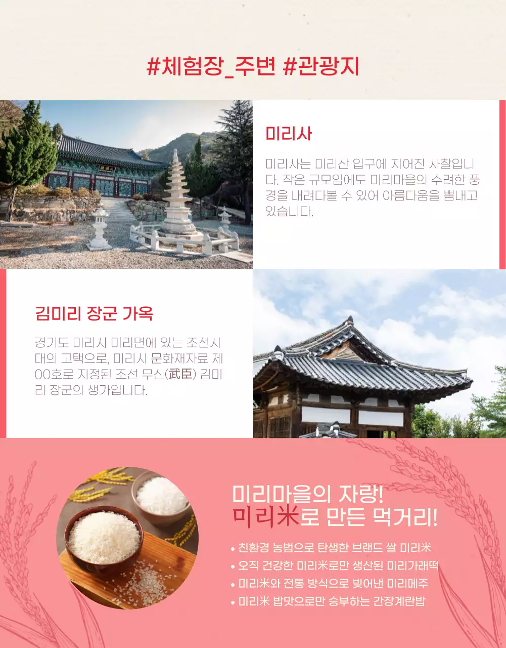 핑크컬러의 일러스트 딸기농장체험 상세페이지