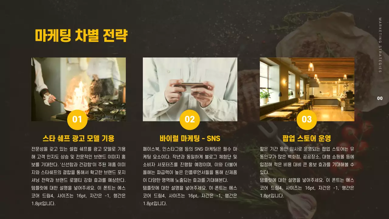 노란색과 갈색 신제품 홍보 기획안 프레젠테이션