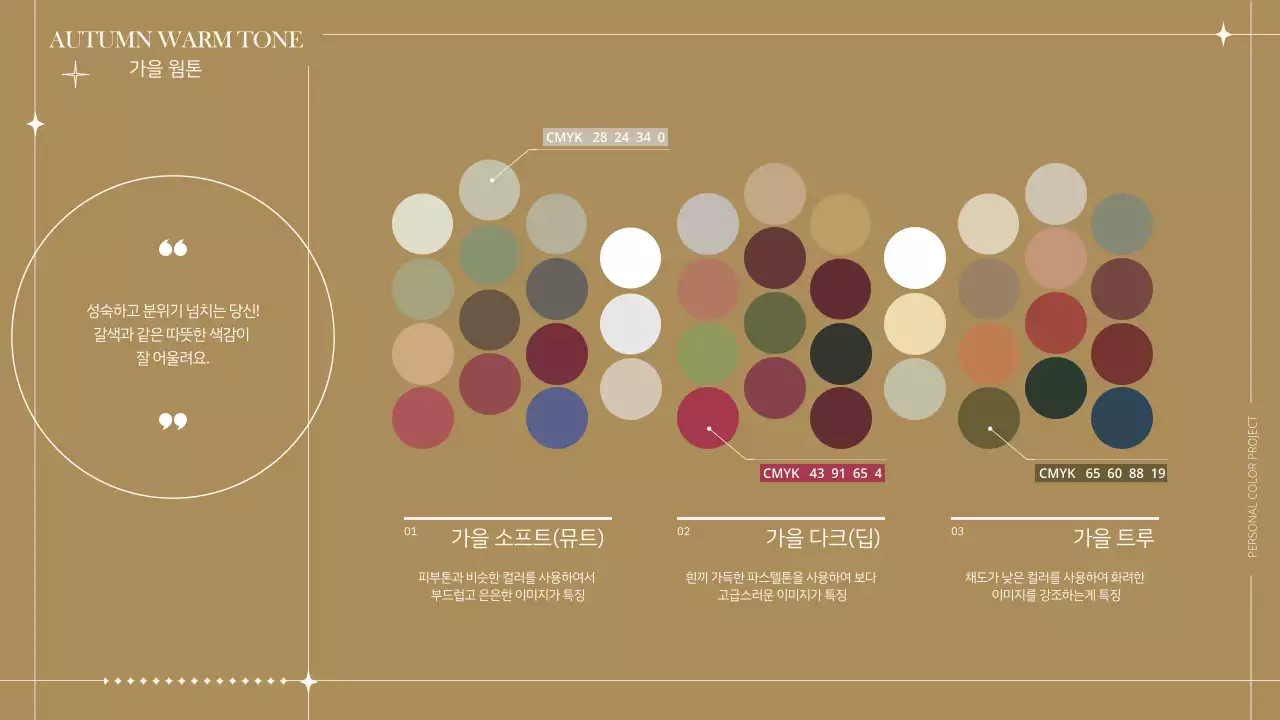 라인느낌의 다채로운 컨셉 퍼스널 컬러진단 