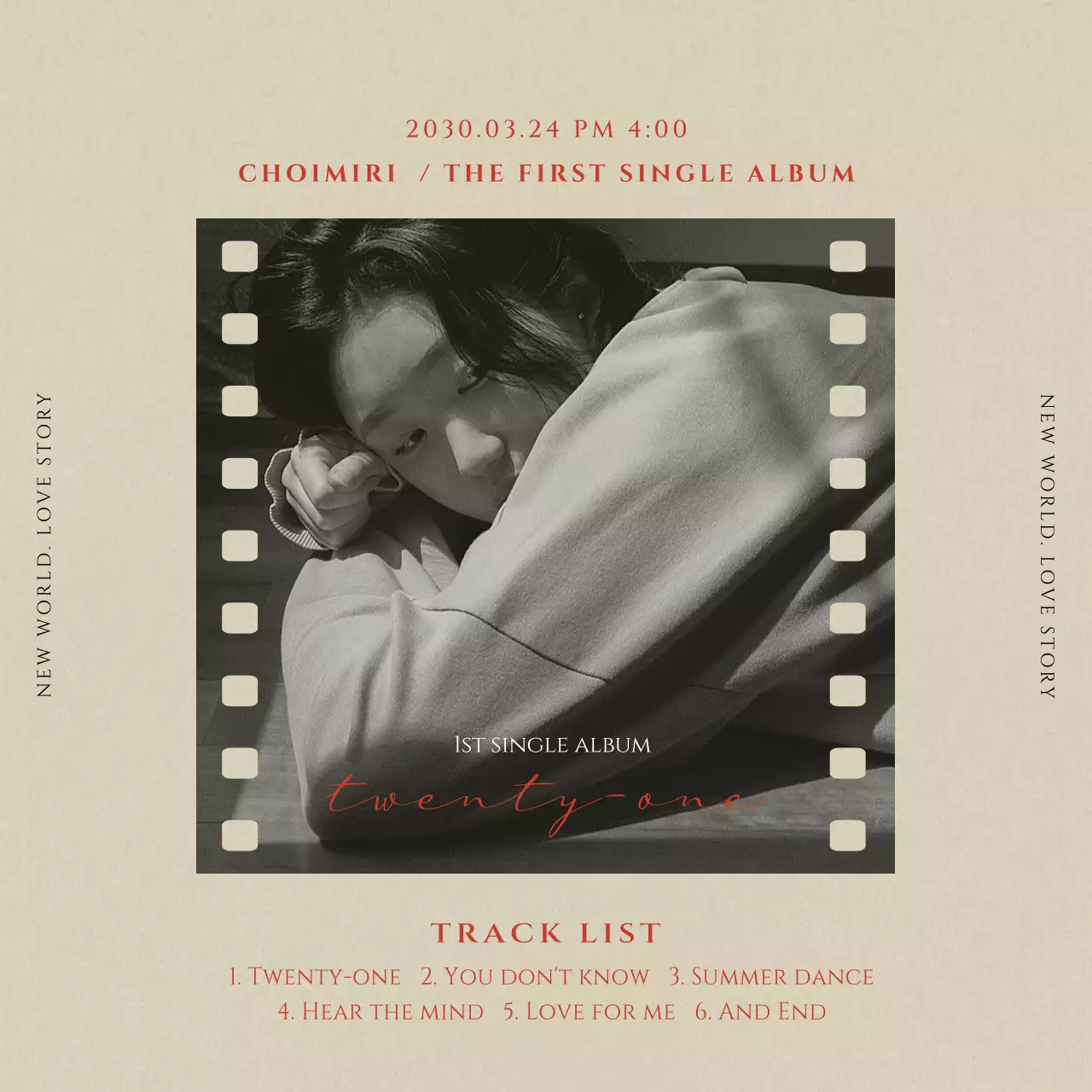 베이지와 레드톤의 아이돌 싱글앨범 홍보내용