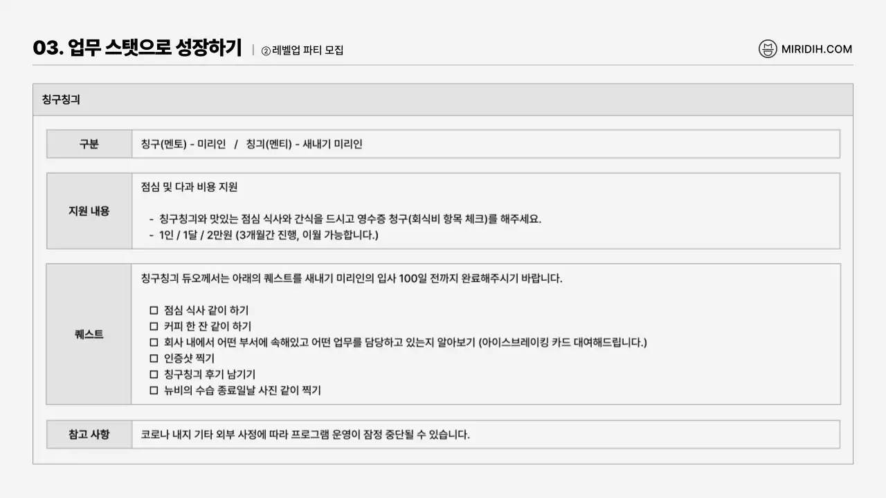 검은색과 흰색의 심플한 일러스트 컨셉 인사가이드