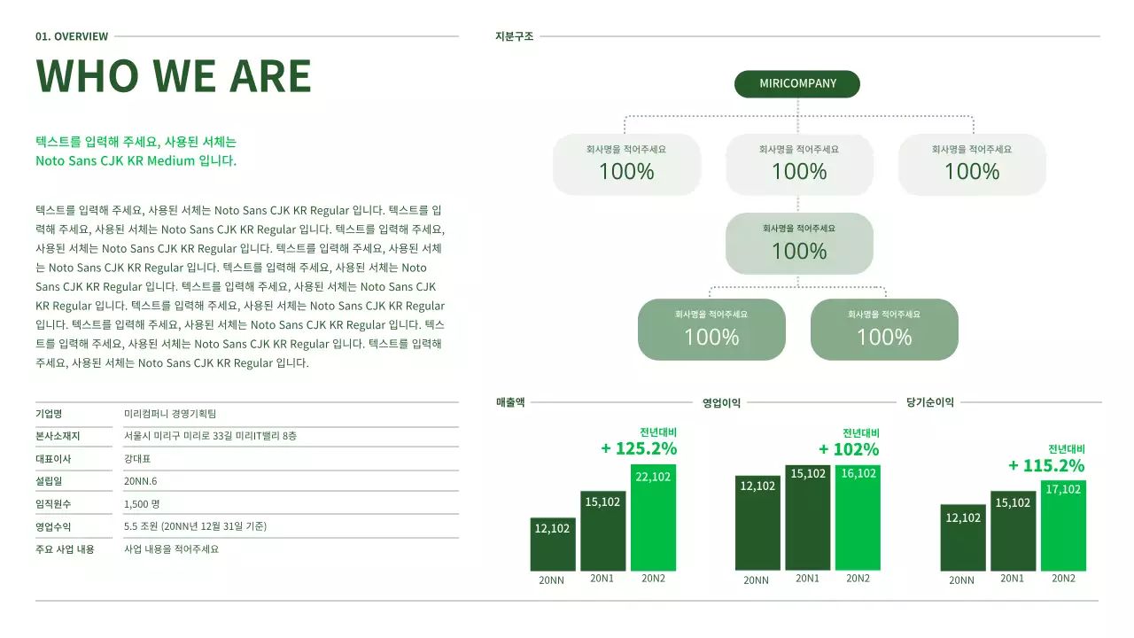 초록색의 에코컨셉의 ESG 보고서