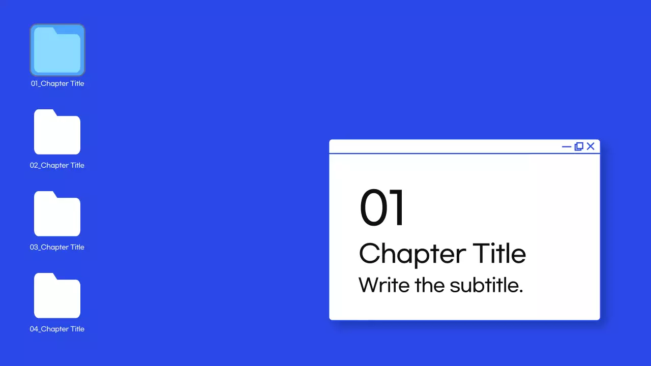 파랑과 심플한 취업 포트폴리오