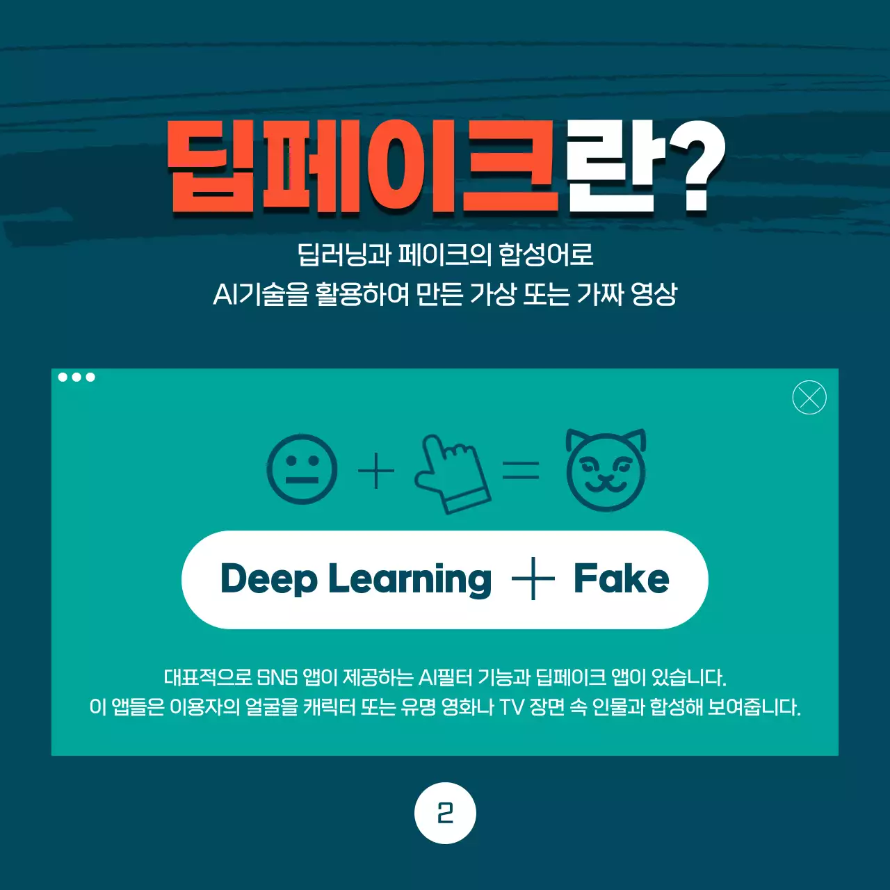 녹색 톤의 기술의 양면성 딥페이크의 함정