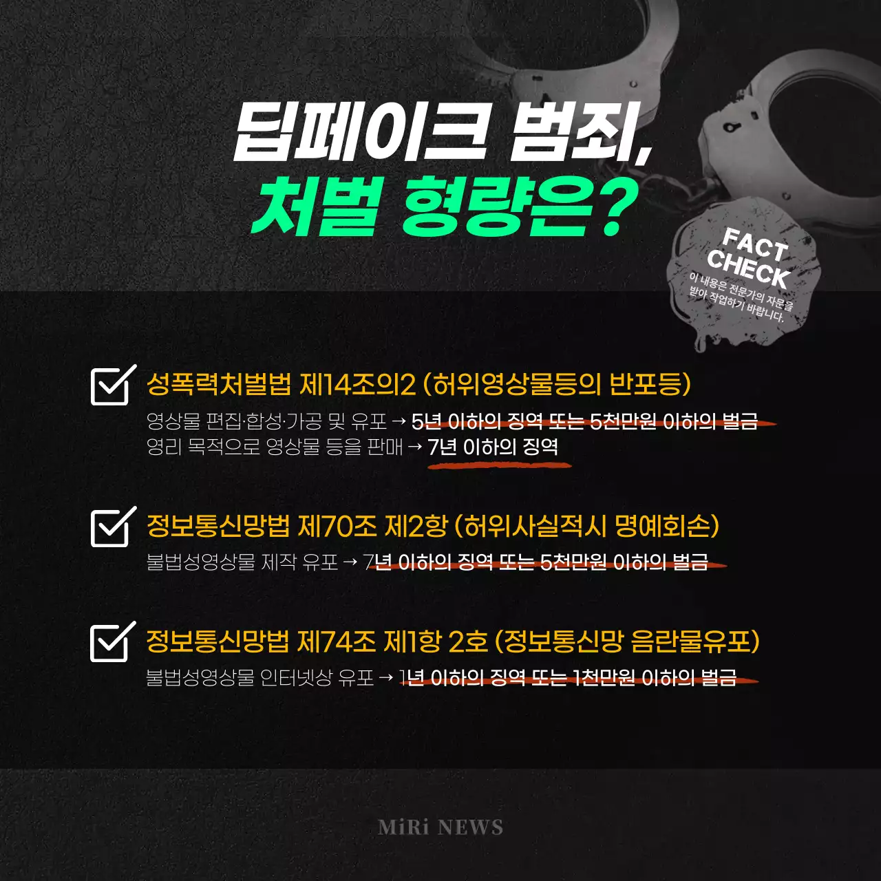 흑백톤의 딥페이크 범죄 카드뉴스