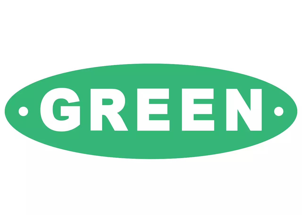 초록색 심플한 타이포 굿즈용 모자 