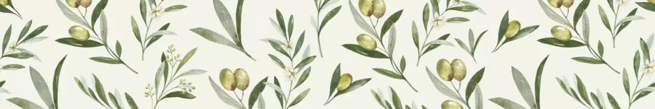 빈티지한 스타일의 그린 올리브 일러스트 패턴