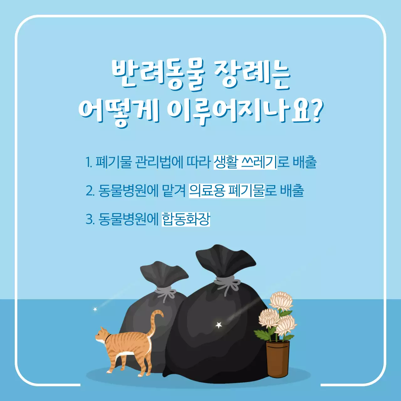 파란색 귀여운 일러스트가 포함된 펫로스의 이야기