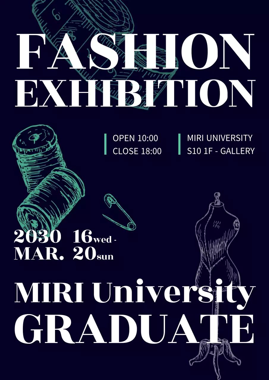 네이비의 패션 졸업전시 공지