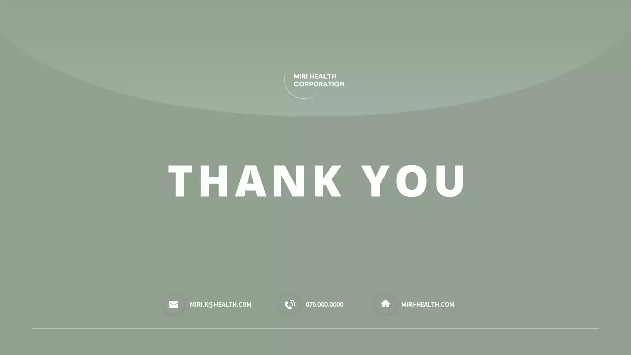 짙은 그린톤의 차분하고 깔끔한 헬스 기업 사업보고서