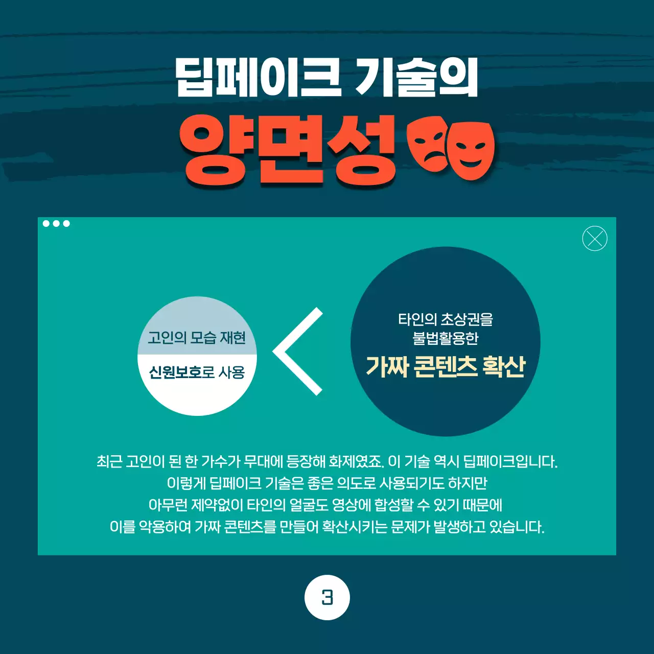 녹색 톤의 기술의 양면성 딥페이크의 함정