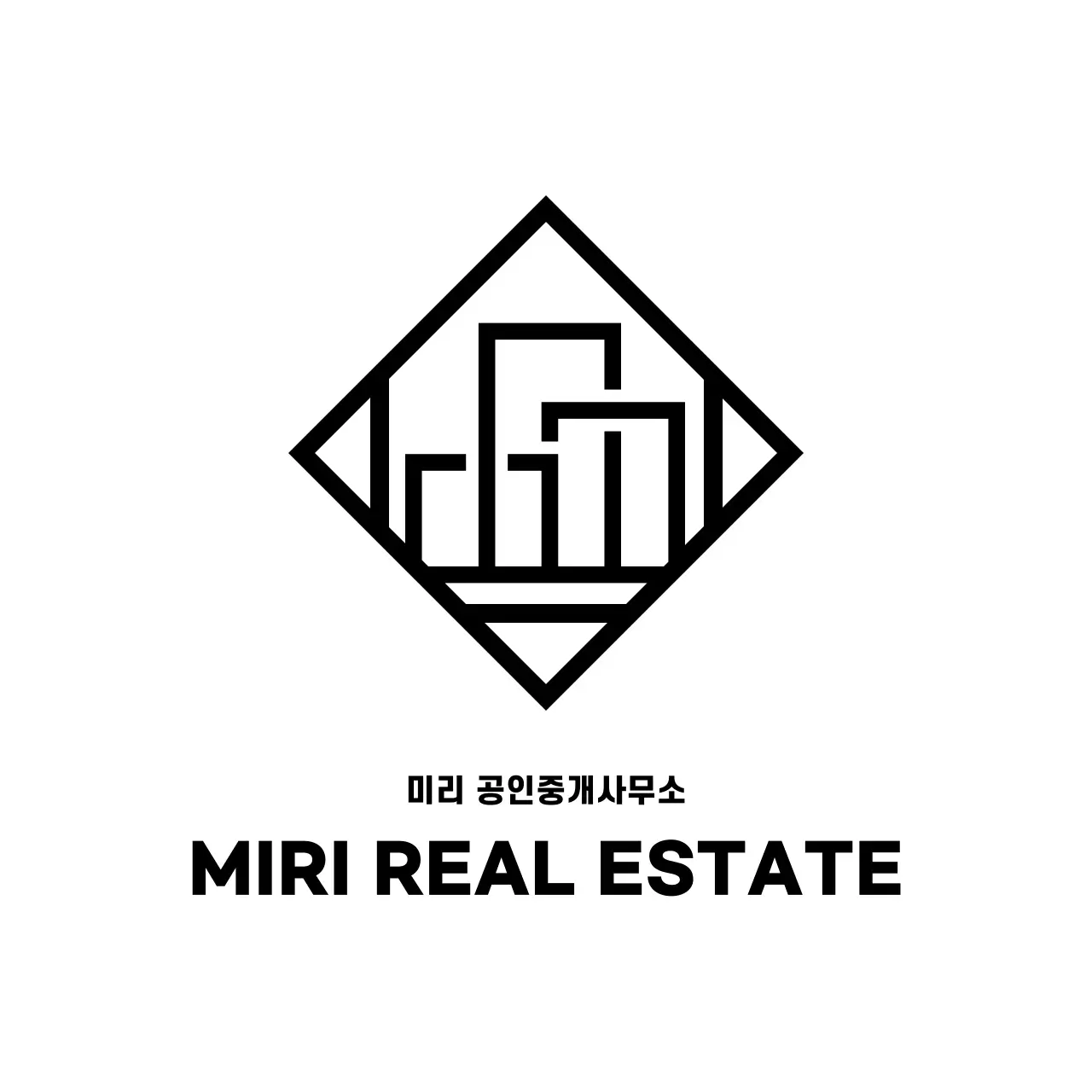 블랙 고급스러운 공인중개사무소 코스터