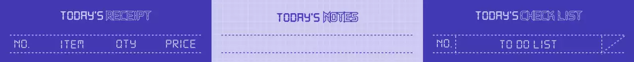 남색과 연보라색의 심플한 영수증 컨셉 패턴