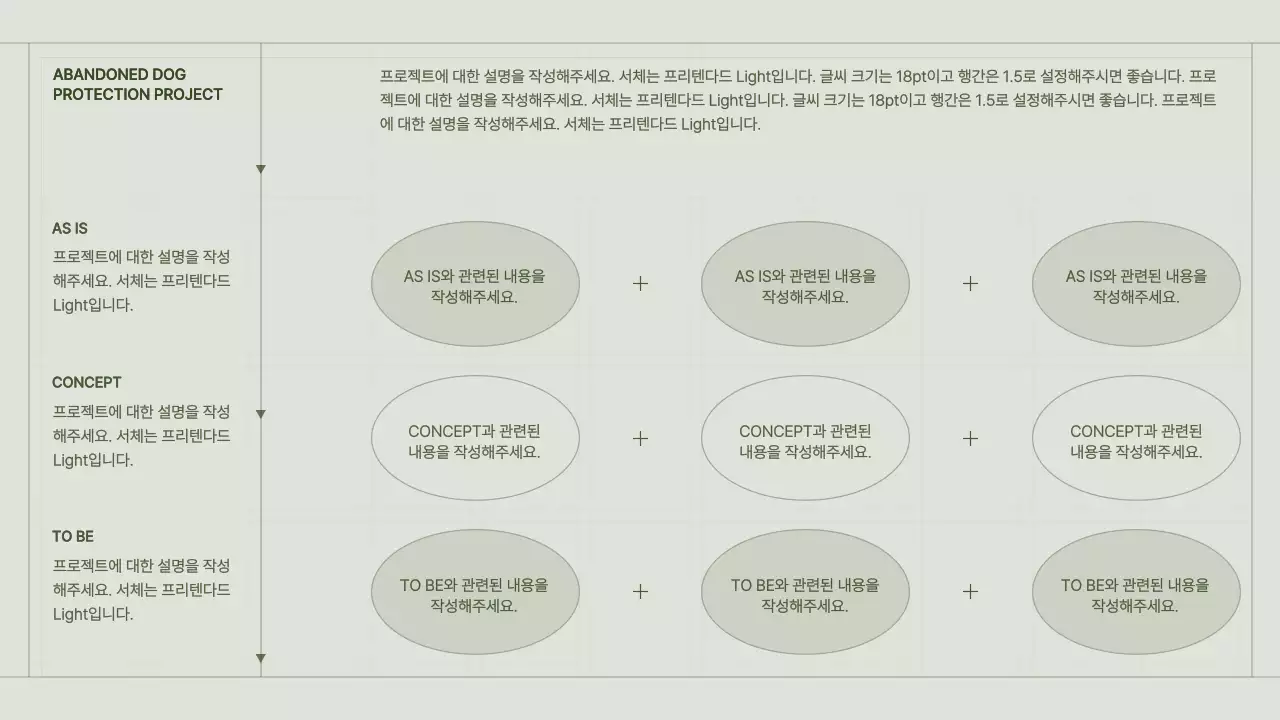 녹색의 심플한 그리드 컨셉의 콘텐츠 마케터 포트폴리오