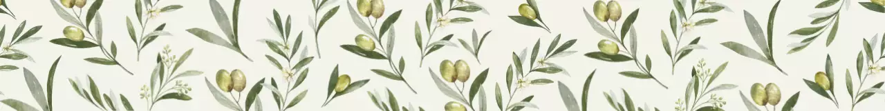 빈티지한 스타일의 그린 올리브 일러스트 패턴