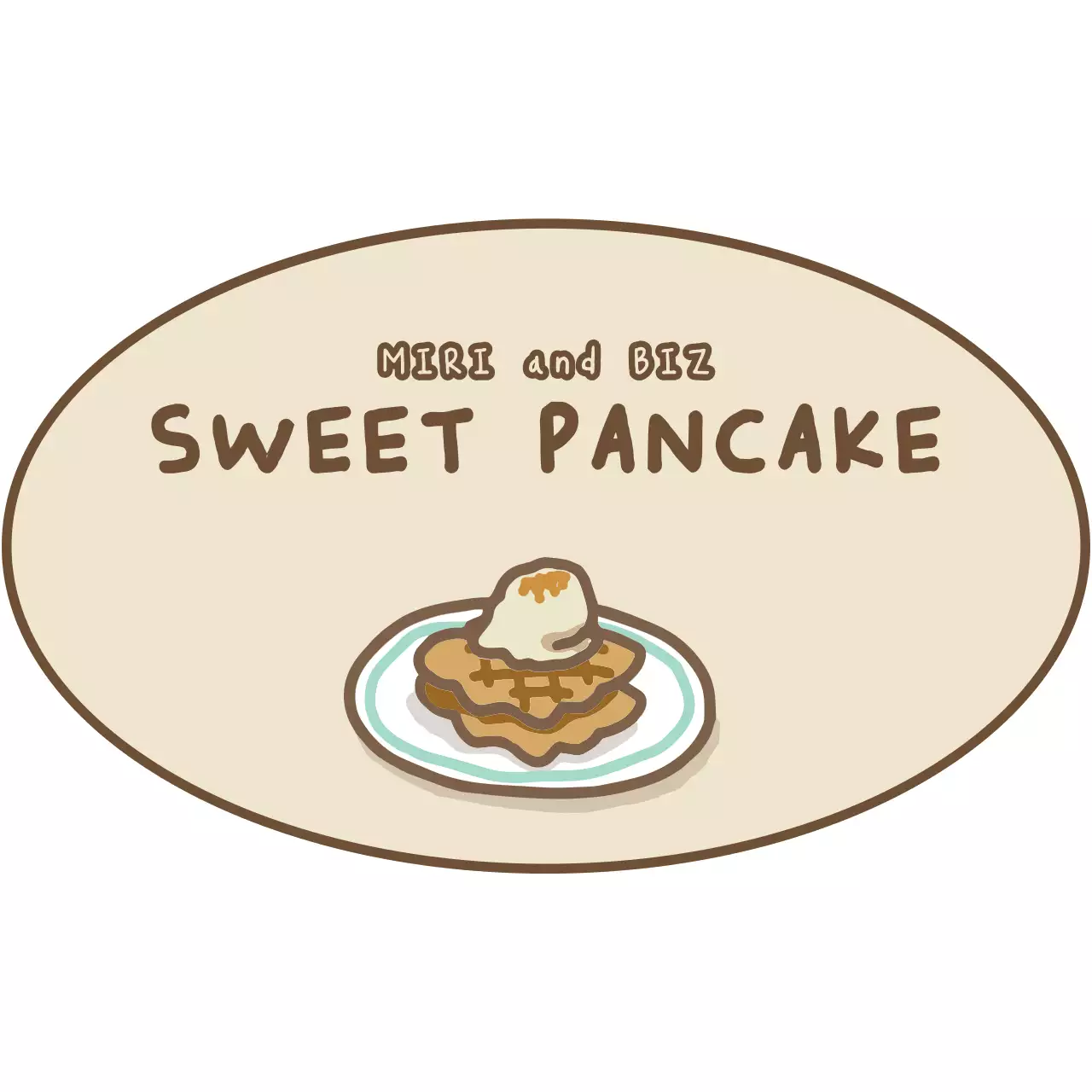 연노랑색과 갈색의 귀여운 다람쥐와 토끼의 티타임 일러스트 컨셉 