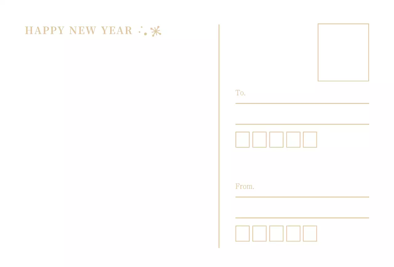 화이트 심플한 신년용 신년엽서 엽서카드