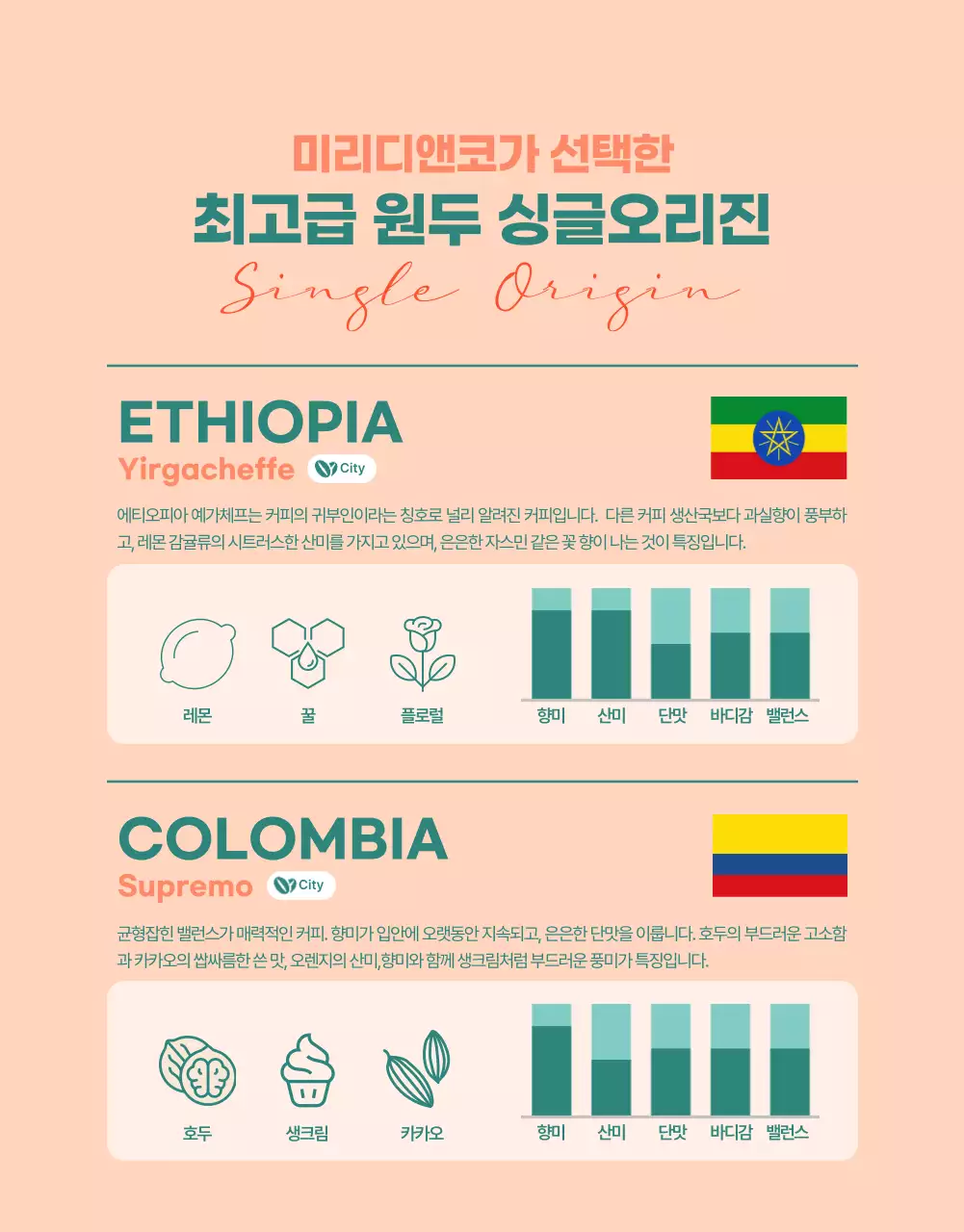 브라운톤의 커피 원두 소개