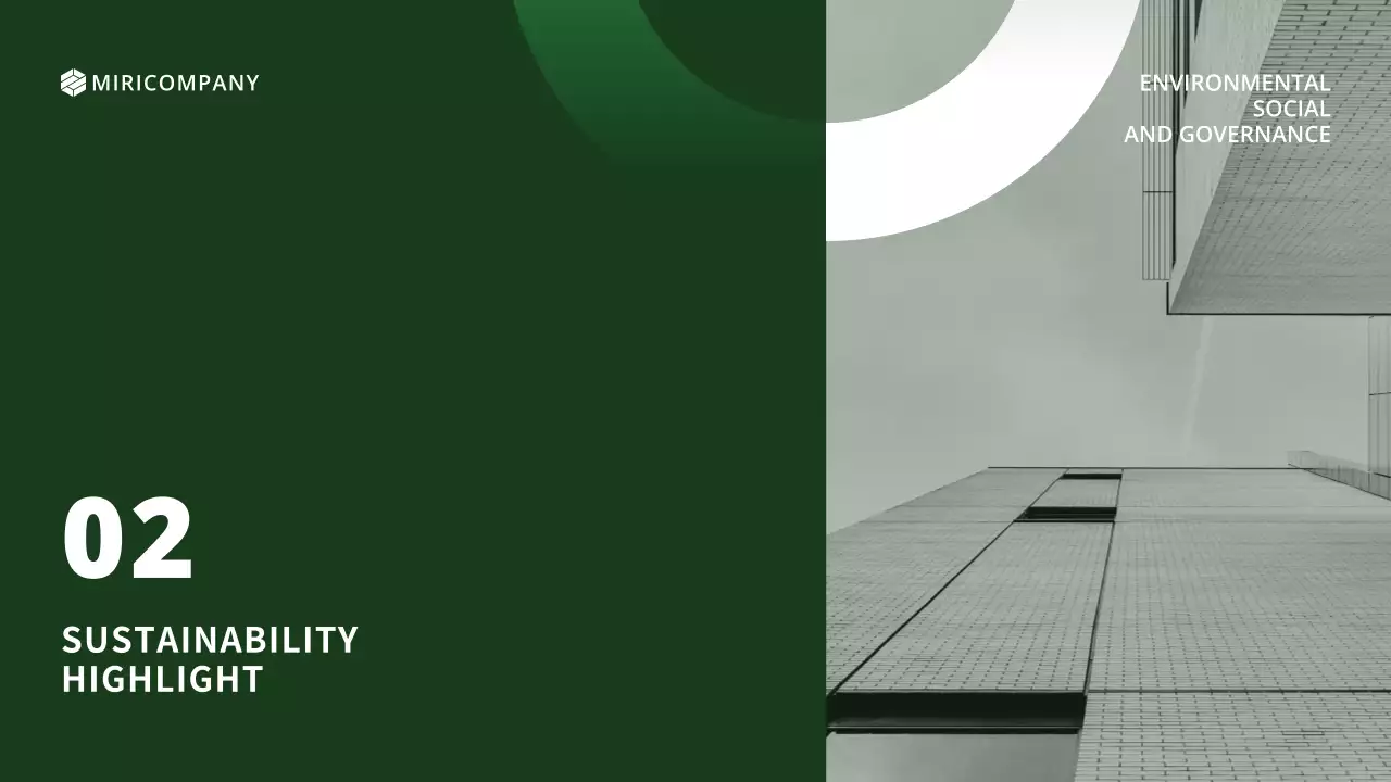 초록색의 에코컨셉의 ESG 보고서