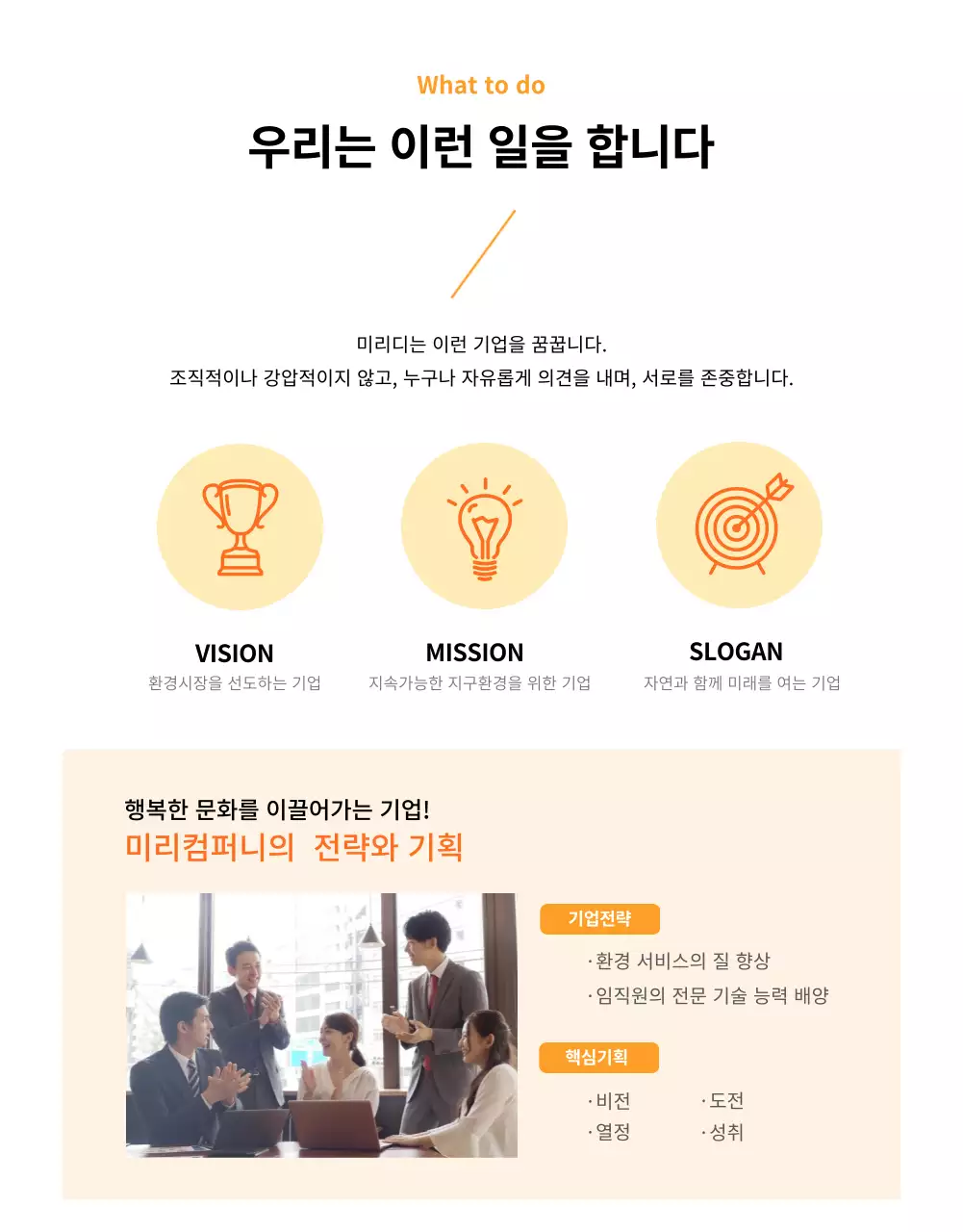 깔끔한 오렌지 채용공고 안내