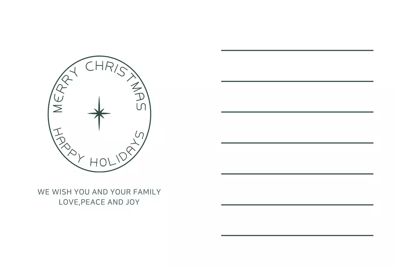 청록색 크리스마스사진 크리스마스용 엽서카드