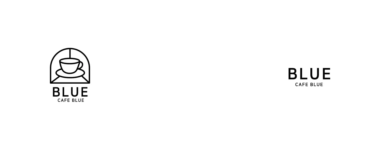 화이트 심플한 카페로고 카페용 머그컵