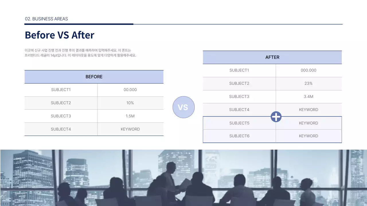파란색의 깔끔한 신규 사업계획서