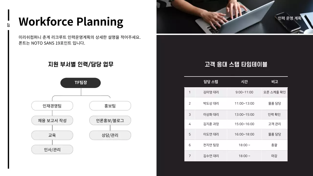 블랙 화이트의 전시 부스 계획 보고서