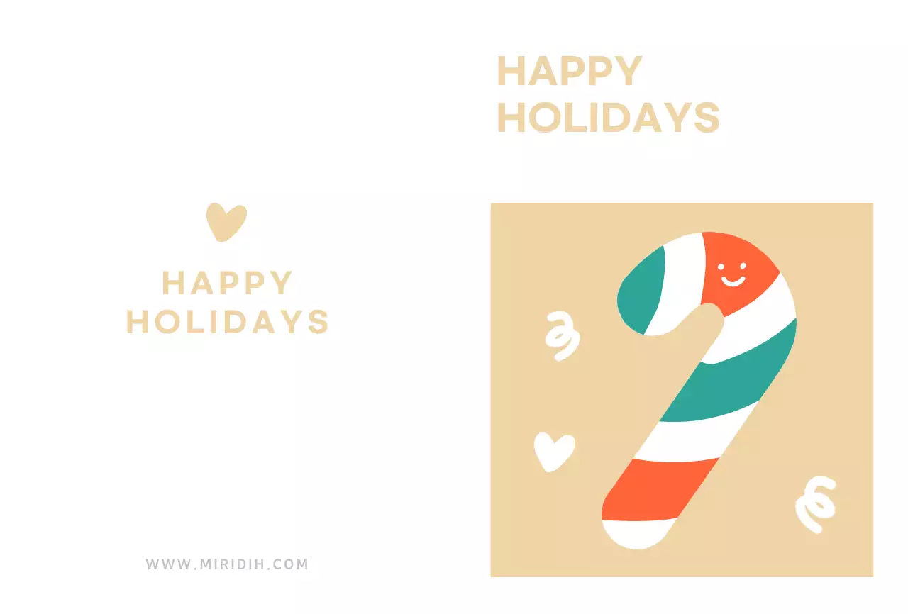 화이트 귀여운 크리스마스사탕 크리스마스엽서 엽서