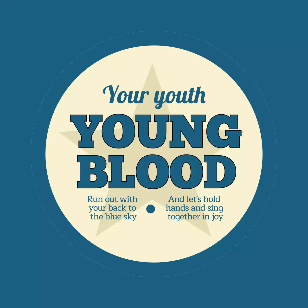 青 ビンテージコースター