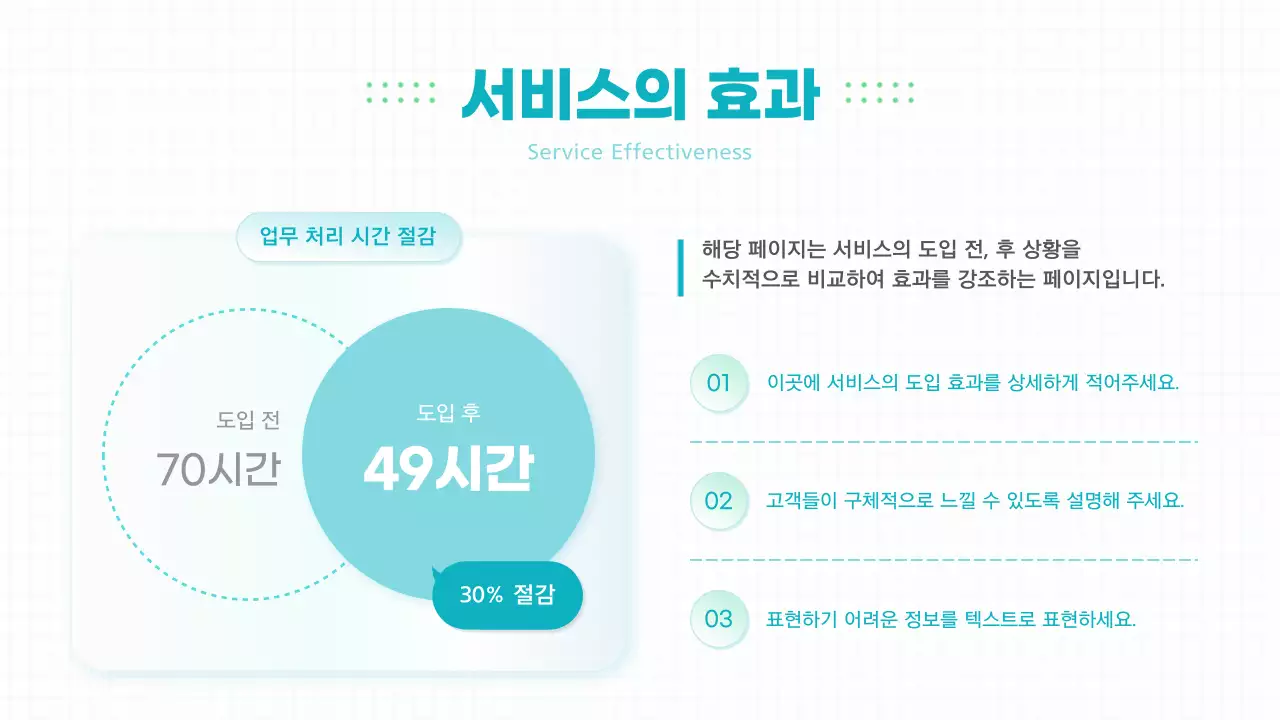 하늘색의 미니멀한 정부 사업 회사 소개