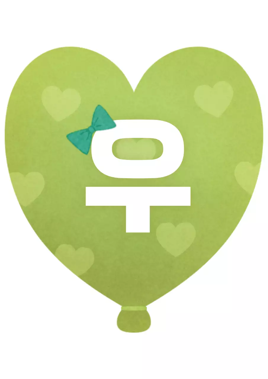 귀여운 수채화 일러스트 컨셉의 풍선 가랜드