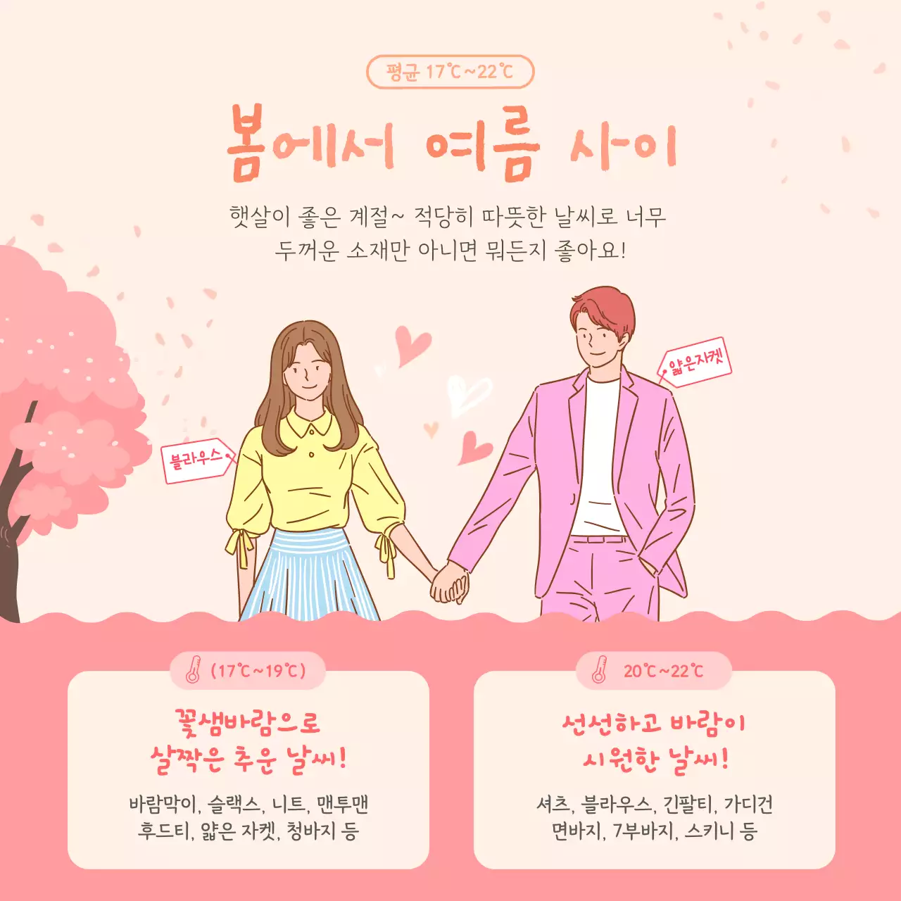 노랑 연두색의 옷차림 카드뉴스