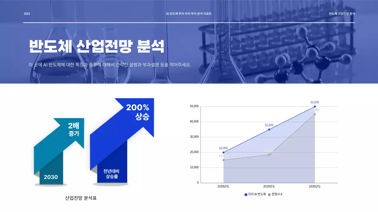 파랑과 흰색의 기본적인 반도체 투자 분석 레포트