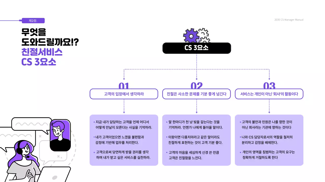 보라색일러스트 CS 서비스 매뉴얼 테마