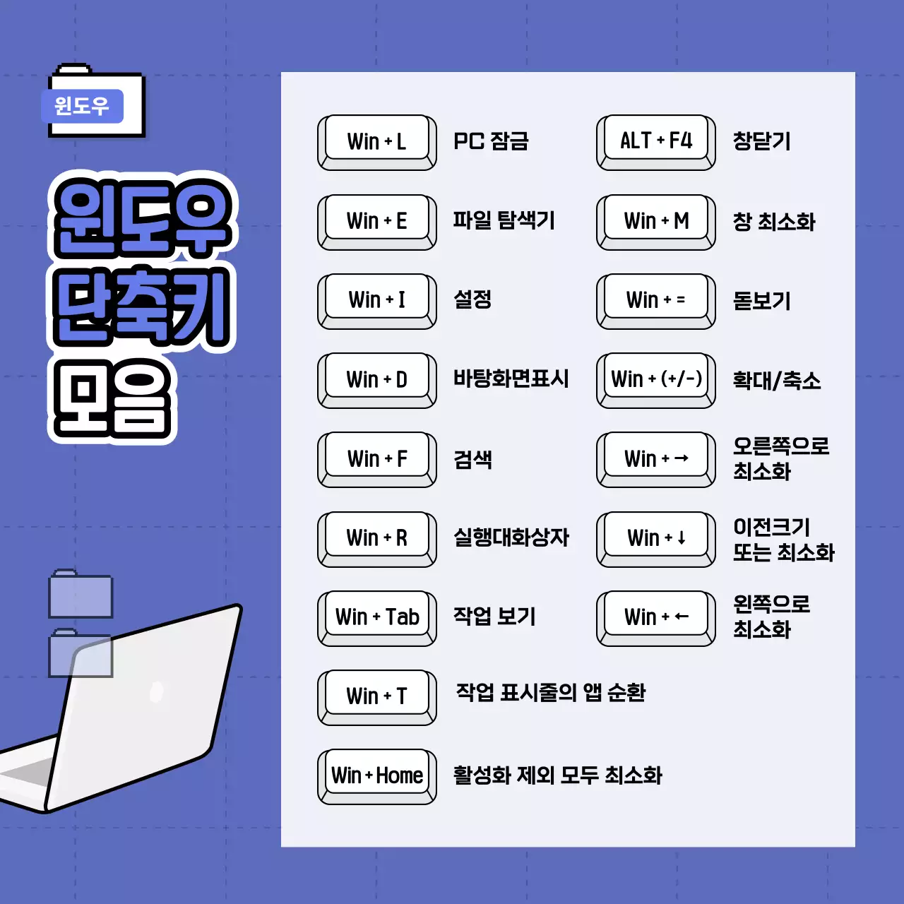 키보드 테마의 오피스 단축키 모음집