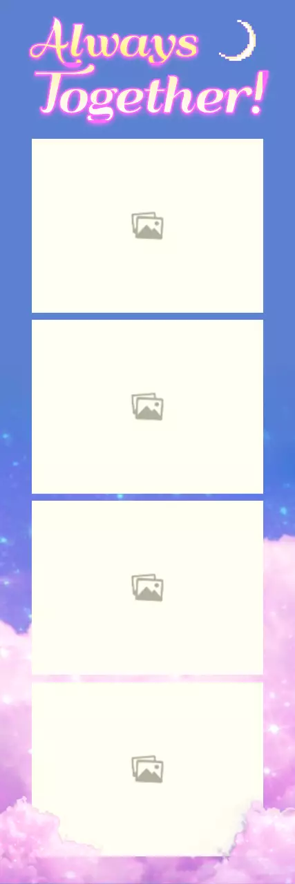 보라빛 몽환적인 구름컨셉의 사진 레이아웃